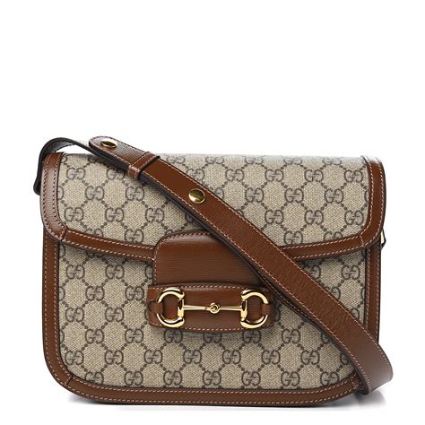 gucci horsebit gg monogram brown satchel|GUCCI Horsebit 1955 leather.